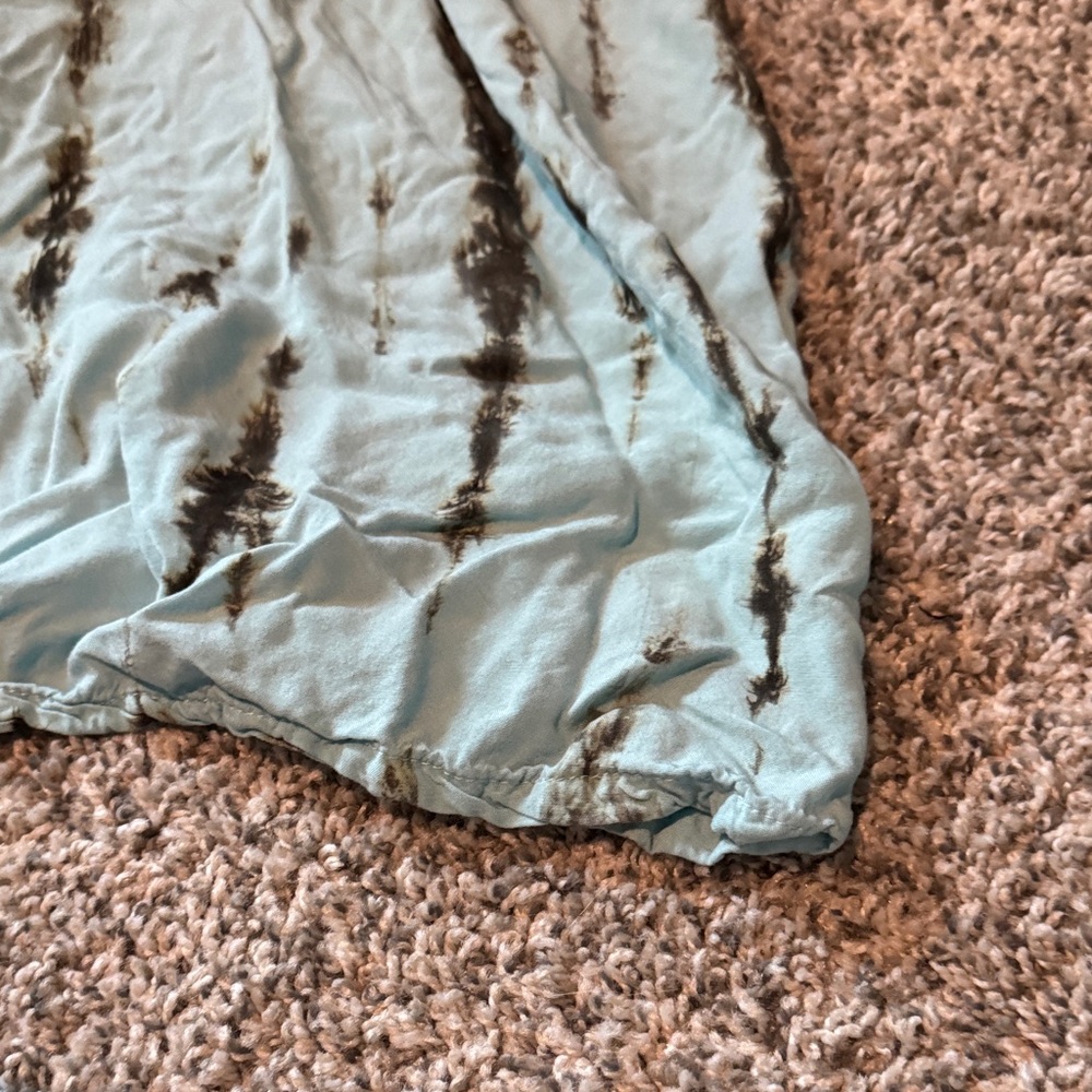Bali Light Blue and Brown Tie-Dye Braided-Strap Tunic (one size) - Picture 4 of 7